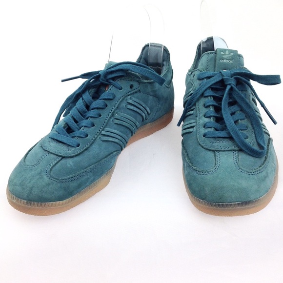 adidas Shoes - Adidas Teal Suede Samba Athletic Shoes -N950